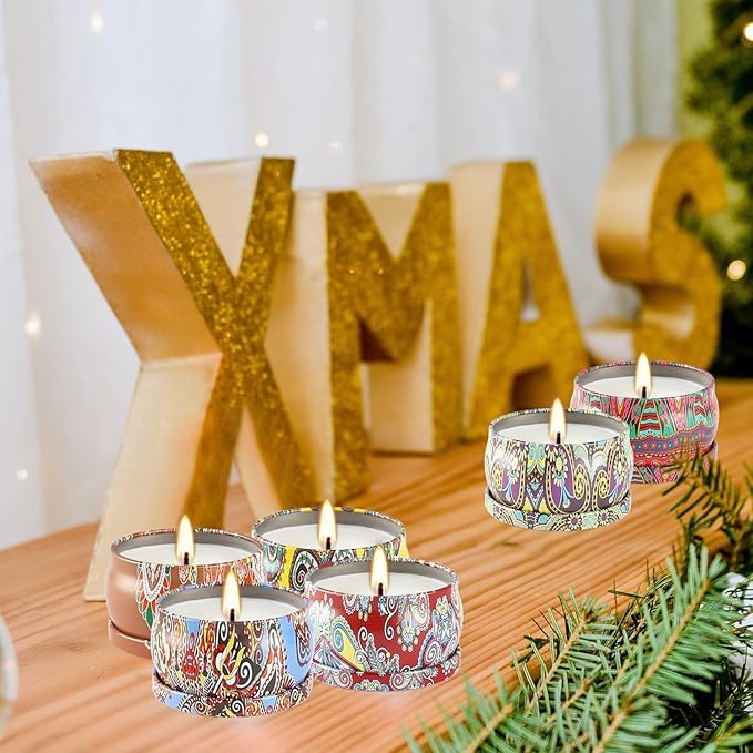 24 Pack Scented Candles Set for Home, Relaxing Stress Relief, Aromatherapy - Natural Soy Wax and Fragrance - Gifts for Women, Mom, Best Friend, Wife, Birthday