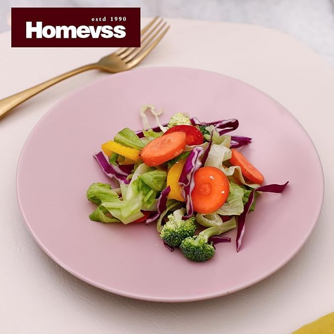 Stoneware Two-Tone Colors Life 18pc Dinner Set，Outside Shiny Black + Inside Matte Glaze Rose