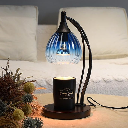 Candle Warmer Lamp with Timer Dimmer - Electric Candle Warmer Light Wax Warmer for Jar Candles - Candle Lamp Warmer Unique Gifts for Women Mom House Warming Gifts New Home Decor Sapphire Gradient