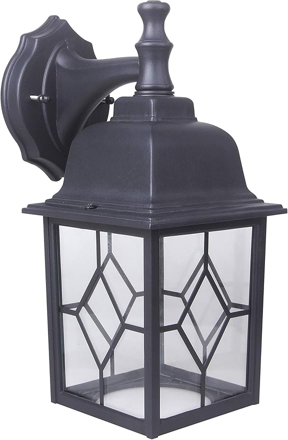 LIT-PaTH Outdoor LED Wall Lantern, Large Exterior Wall Light Fixture, 5000K Daylight White, 11W 1000 Lumen, Matte Black Anti-Rust Aluminum Porch Lighting for Outside, Patio, Garage, 1 Pack