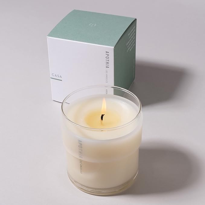 APOTHIA - Casa Candle | Fresh Casablanca Lilies | Award Winning Scented Candles with Premium Soy Wax Blend I 60 Hour Long Burning I 9 oz I Small Batches for Luxury Quality in Decorative Jar
