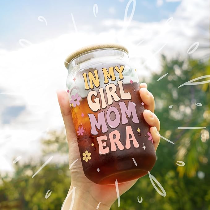 Girl Mom Christmas Gifts - Mothers Day Birthday Gifts for New Moms, Expecting Mother, Mother to Be - In My Girl Mom Era Coffee Cup 16 Oz