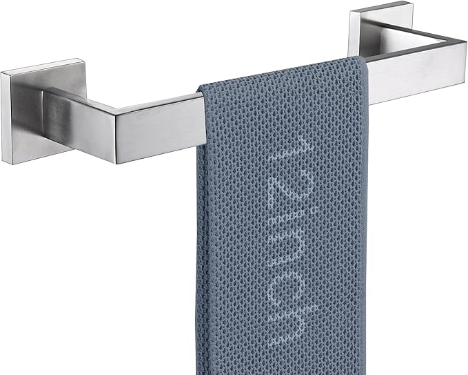 LANC 12-Inche Towel Bars for Bathroom Wall Mounted 30-CM Brushed Nickel Bath Towel Ring Stainless Steel Total-14” Towel Rails for Kitchen Hand Towel Holder Racks Hanger Towel Rods, A8804BN-3P1