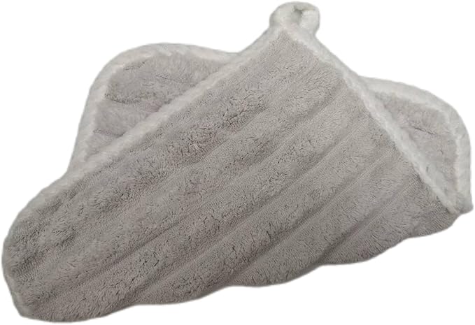SOFTBATFY Soft Washcloths 12 Pack, High Absorbent Microfiber Ribbed Essential Washcloths for Bathroom, Home, Hotel, Spa, Beach, Pool, Gym (Washcloth - Set of 12, Grey)