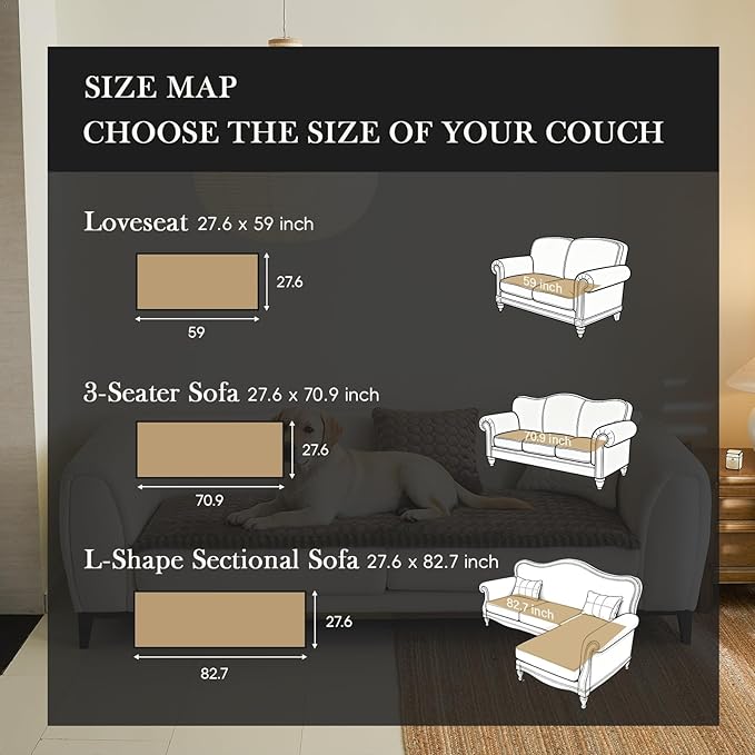 Couch Cover (CG-Brown, 27.6" x 82.7")
