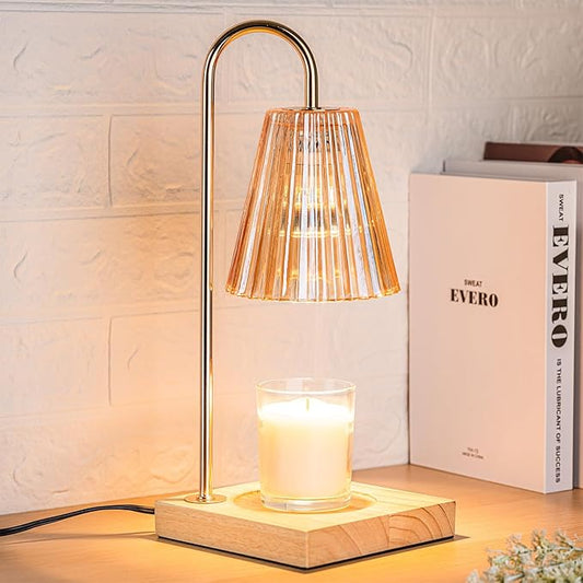 Marycele Candle Warmer Lamp with Timer, Vintage Amber Nightstand Candle Warming Lamp for Home Room Decor, Dimmable Wax Warmer for Jar Candles, Wedding Registry Gifts for Women Couples 2025