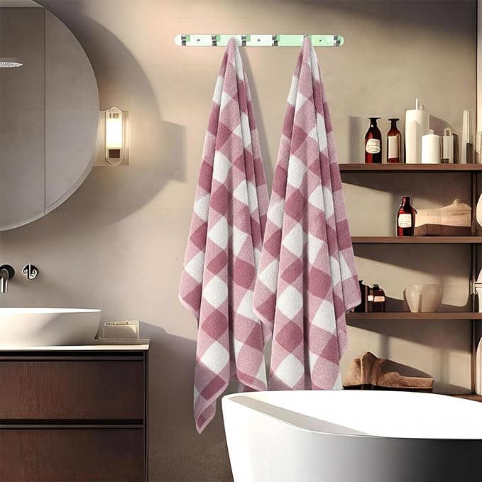 2-Pack Microfiber Bath Towels (27x54 Inches) - Ultra Soft & Quick Dry, 3X Absorbency, Lightweight for Gym, Yoga, Travel & Spa - Perfect for Home, Fitness & Post-Workou