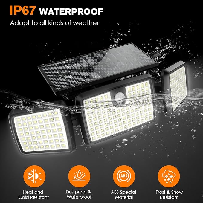 Solar Lights Outdoor, Quick Charge Solar Motion Deck Lights Outdoor for Deck with High Brightness, Larger Built-in Tempered Glass Panel, Sensitive PIR Motion Inductor (Remote,4 Pack)
