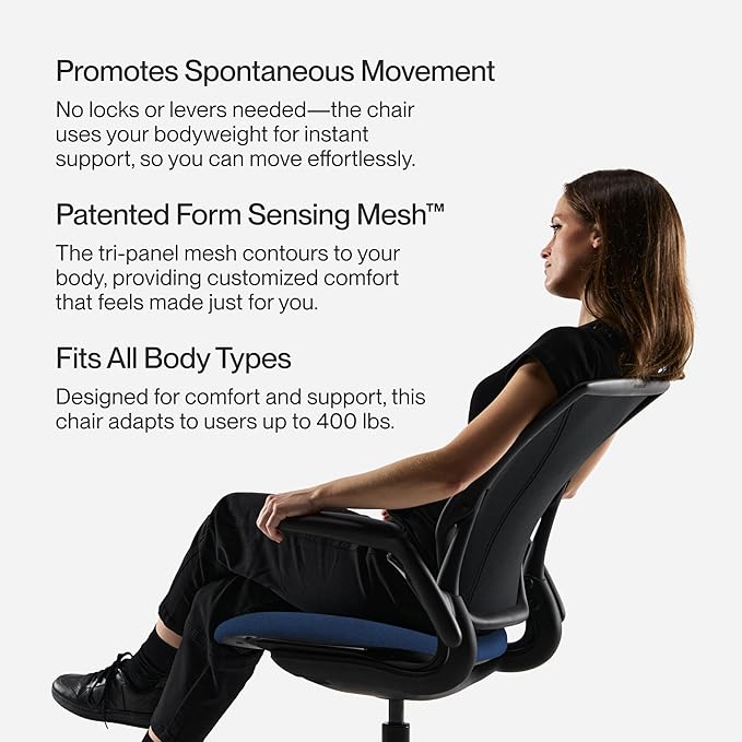 Humanscale World LM Poppy Seed Catena Mesh Ergonomic Office Chair for Desk with Muted Pink Autumn Seat, Adjustable Simple Desk Chair, Gray Frame