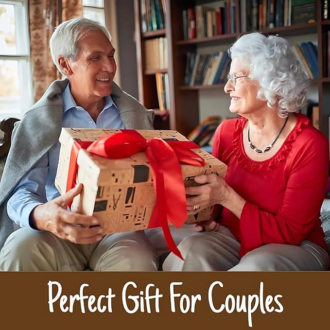 Growing Old Together Christmas Decor,Personalized Gnome Couple Wooden Plaque, Holiday Gift for Parents or Grandparents, Romantic Wooden Sign Keepsake for Couples, Winter Anniversary Decoration