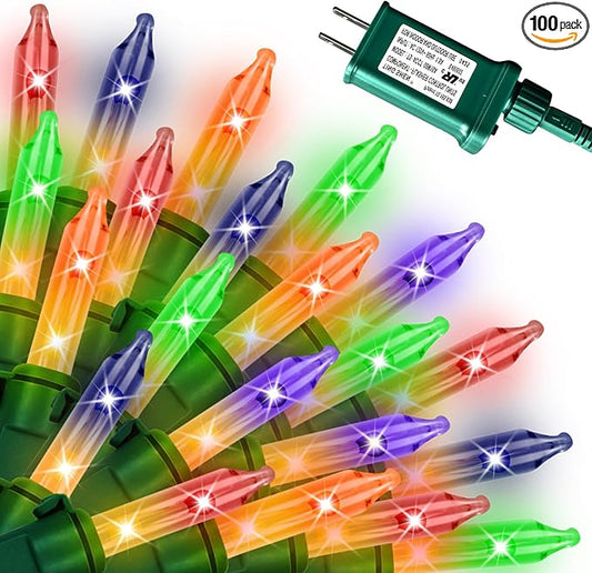 Christmas Lights 200 Count Mini colorful Lights ,Christmas Tree String Lights with 8 Modes & Timer ,Xmas Tree Lights Waterproof for Patio Garden Party Wedding Holiday Decor ,UL Certified (40feet)