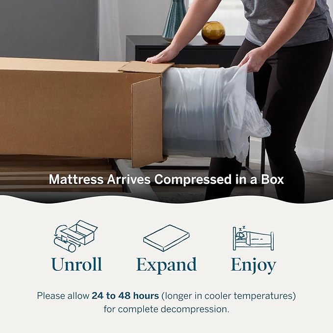 Lucid 10 Inch Memory Foam Mattress - Medium Feel - Infused with Refreshing Bamboo Charcoal and Cooling Gel - Bed in a Box - Temperature Regulating - Pressure Relief - Breathable - Full Size