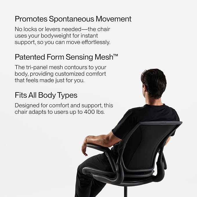 Humanscale World LM Poppy Seed Catena Mesh Ergonomic Office Chair for Desk with Poppy Seed Mesh Seat, Adjustable Simple Desk Chair, Gray Frame