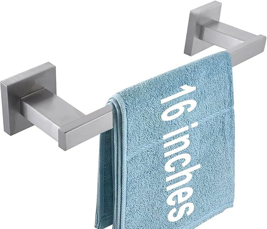 LANC Hand Towel Bar for Bathroom Wall Mounted 16-Inche 40CM Brushed Nickel Bath Towel Rack Stainless Steel Towel Rod for Toilet Kitchen Towel Holder Towel Hanger Towel Rail, A9010BN-L4