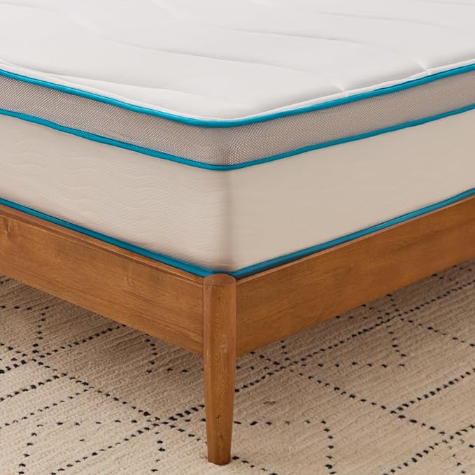 Linenspa 12 Inch Memory Foam and Spring Hybrid Mattress - Medium Plush Feel - Bed in a Box - Pressure Relief and Adaptive Support - Breathable - Cooling - Primary Bedroom - Queen Size