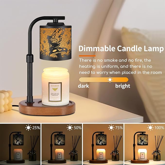 kobodon Candle Warmer Lamp with Timer,Birthday Gifts for Women Mom,Adjustable Height for Scented Jar Candles,Electric Candle Lamp Warmer for Home Decor(Flower Fairy)