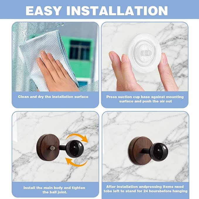 Wreath Hangers for Front Door,Suction Cup Hooks for Shower,Removable No-drill Suction Cup Hook for Door Wreaths/Glass Window/kitchen,Ideal for Holiday/Christmas Door Decoration(2 pcs-4 suction cups)