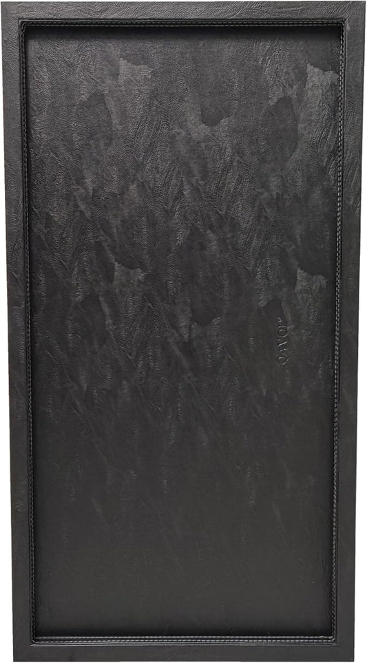 30 * 16 inches High-End Light Luxury Leather Rectangle Oversized Service Tray for Ottoman Tray, Coffee, Food, Family Dinner, Picnic, Party Essentials (Black, 30 * 16 inch)