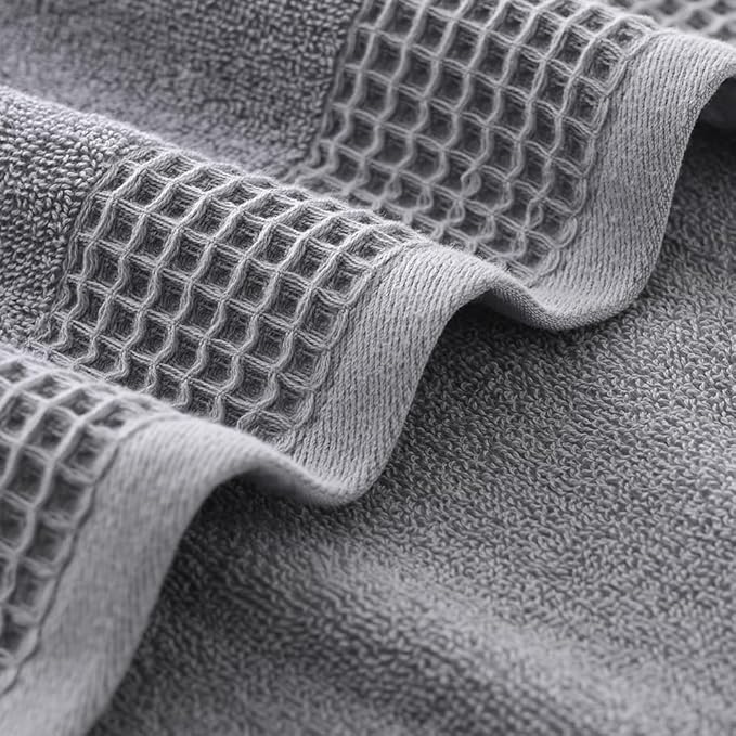 sense gnosis Yellow Hand Towel Set of 2 Super Soft 100% Cotton Quick Dry Absorbent Waffle Weave Decorative Bath Hand Towels for Bathroom 13" x 29"