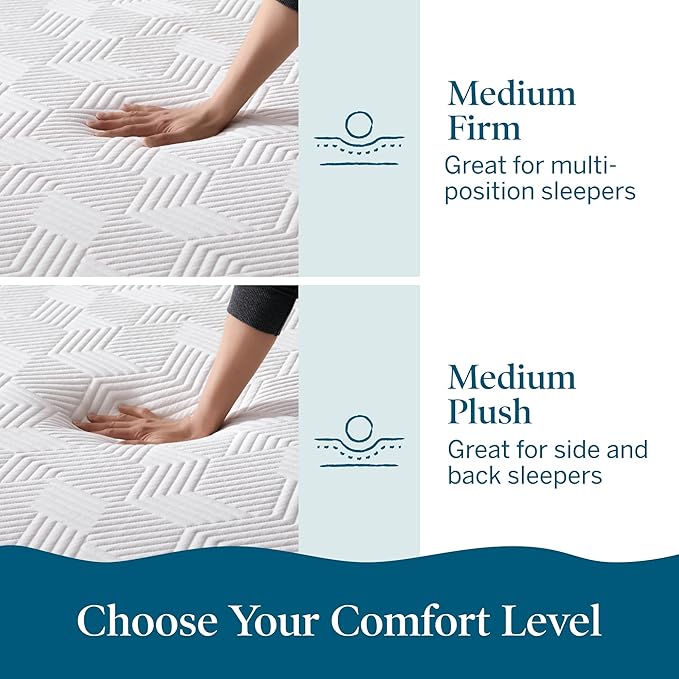 Lucid 14 Inch Memory Foam Mattress - Medium Firm Feel - Infused with Refreshing Bamboo Charcoal and Cooling Gel - Bed in a Box - Temperature Regulating - Pressure Relief - Breathable - Twin XL Size