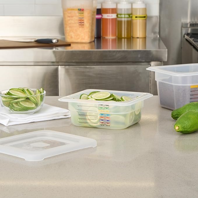 Restaurantware Food Storage Container 1 Pack of 6.8 x 6.2 x 2.5 Inches Plastic Stackable Storage Box White Reusable Label Container Dishwasher Safe For Restaurants And Kitchens