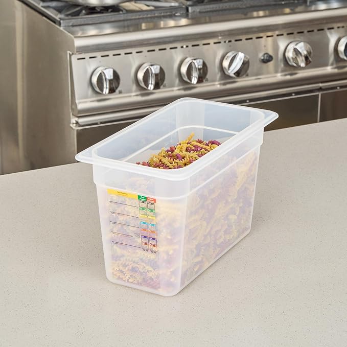 Restaurantware Food Storage Container 1 Pack of 12.7 x 6.8 x 7.8 Inches Plastic Stackable Storage Box White Reusable Label Container Dishwasher Safe For Restaurants And Kitchens