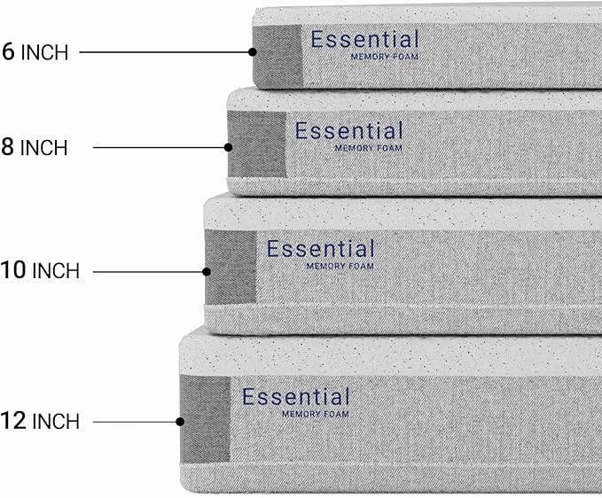 LIFEMENT Queen Mattress 10 Inch, Essential Graphite Infused Memory Foam Bed | Medium Firm, Fiberglass Free, Cooling Pressure Relief | CertiPUR-US & Oeko-TEX Certified, Mattress in a Box