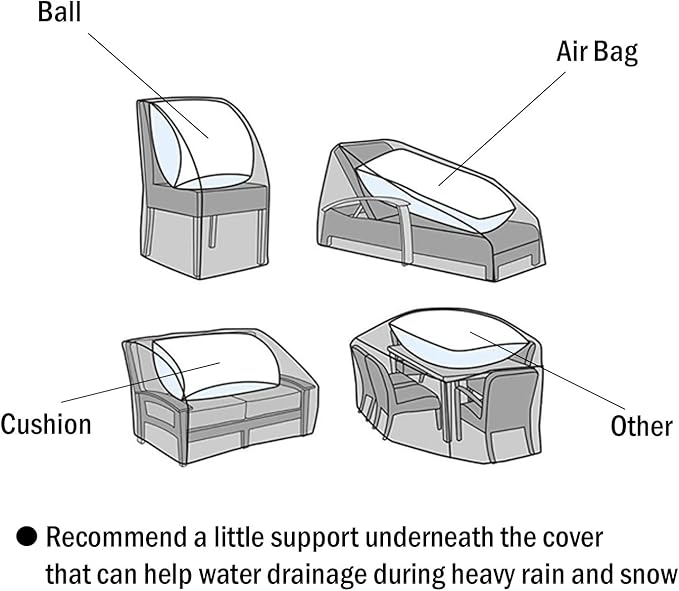 F&J Outdoors Waterproof Anti-UV Heavy Duty Patio Cover for 4-6 Stacking Chairs, 27" W x 37" D x 47" H, 1Pack