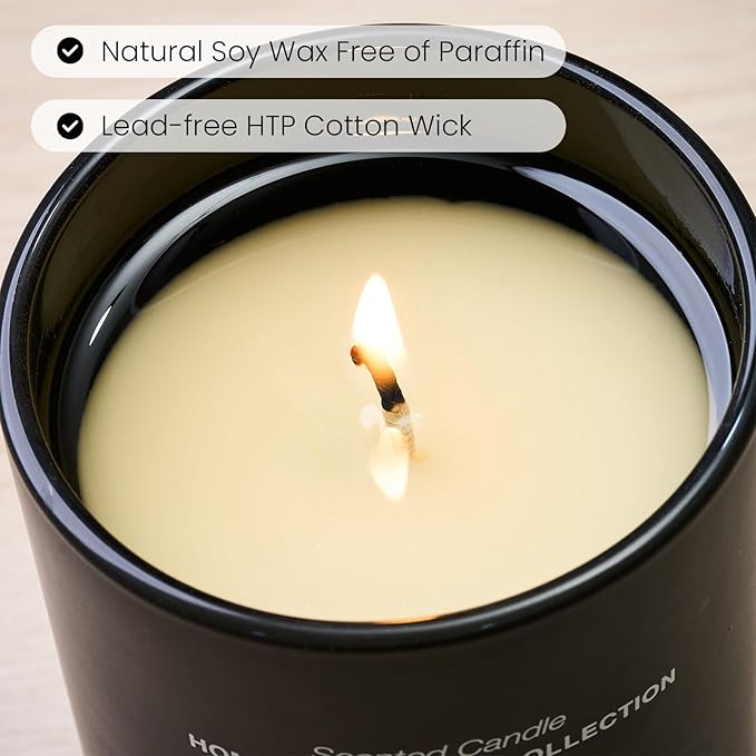 M&SENSE Natural Soy Candle| Pink Jasmine Blossom | 5.3 oz | Minimalist Christmas Scented Candle for Relaxation, Gifting, Home Décor | for Bedroom, Office, Party Small