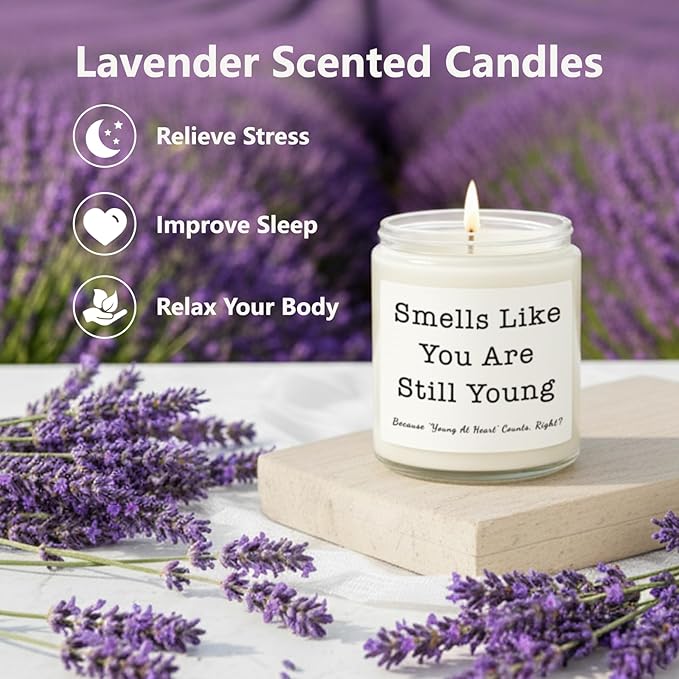 Gifts for Women, Birthday Gifts for Women, Unique Friendship Christmas Gift for Mom, Womens, Best Friend, Her, Sister, Bestie, Funny Lavender Scented Candles with Replaceable Stickers Gift Ideas