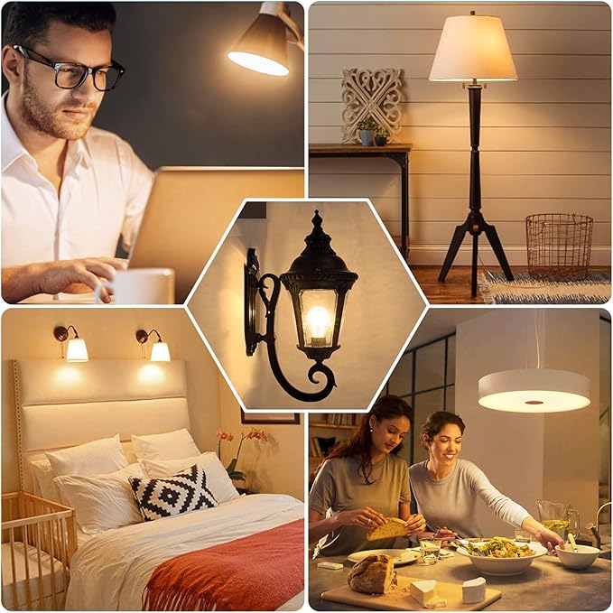 LED Light Bulbs 100W Equivalent 1500 Lumens, A19 13W 2700K Warm White Non-Dimmable, Super Bright No Flicker Standard E26 Edison Screw Bulbs for Home, Bedroom, Office Lamp, 12-Pack