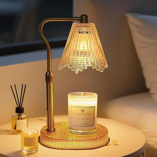Candle Warmer Lamp with Timer Dimmable, Birthday Gifts for Women Mom, House Warming Gifts New Home Decor, Wax Melt Warmer for Jar Candles with 2 Bulbs