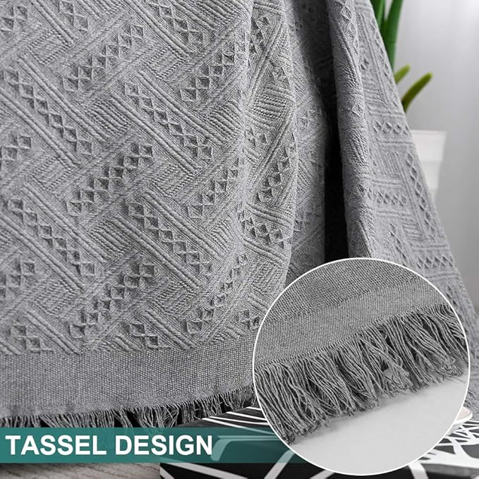 MYSKY HOME Couch Cover Sofa Covers for 3 Cushion Couch Sofa Protector Sectional Sofa Couch Cover for Pets Sofa Throws Living Room Geometrical Sofa Slipcovers for Dogs (XXX-Large, 91" x 150", Grey)