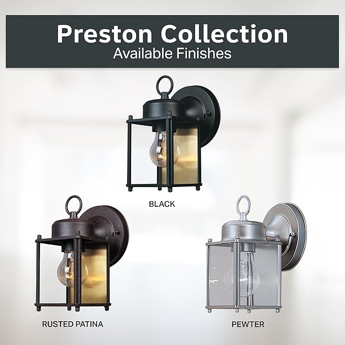 Designers Fountain Ivy Trail Outdoor Light Fixture Pack of 2, 8.25 Inch Exterior Wall Lantern Sconce Set for Front Door, Patio and Porch, Black, D334M-5EW-BK2