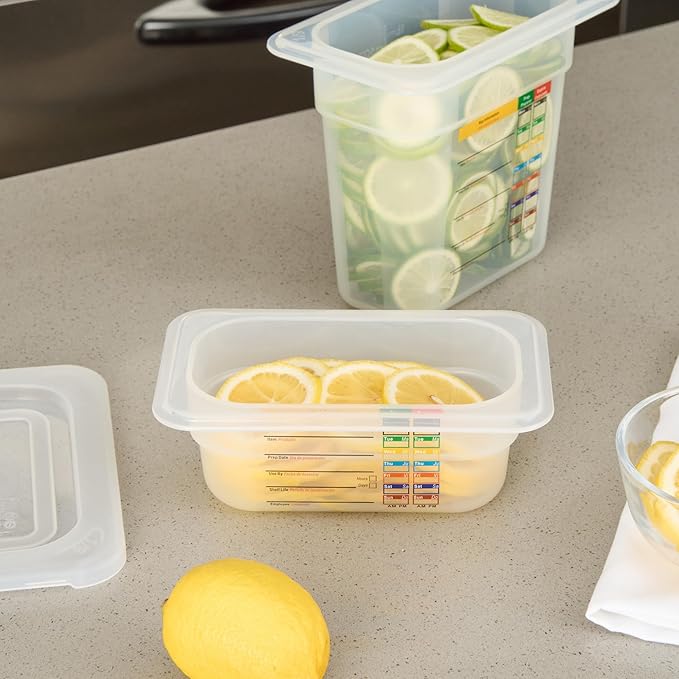 Restaurantware Food Storage Container 1 Pack of 6.8 x 4.2 x 2.5 Inches Plastic Stackable Storage Box White Reusable Label Container Dishwasher Safe For Restaurants And Kitchens