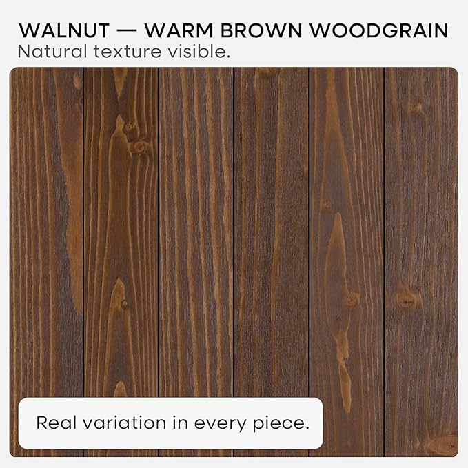 Homeforia Classic Walnut 18 inch Floating Shelf, High End Solid Real Wood Small 18inch Floating Shelves for Wall Mounted, 18in Floating Shelves, Heavy Duty Bracket, 18 X 6.5 X 1.75 inches, Set of 2
