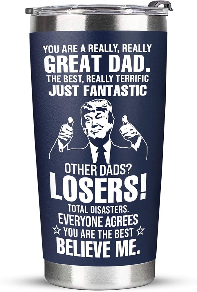 Christmas Gifts for Dad, Men - Gifts for Dad from Daughter, Son - Dads Birthday Gift Ideas, Happy Birthday gifts for Dads, Fathers - Best Dad Ever Gift, Present for dads - 20 Oz dad Tumbler