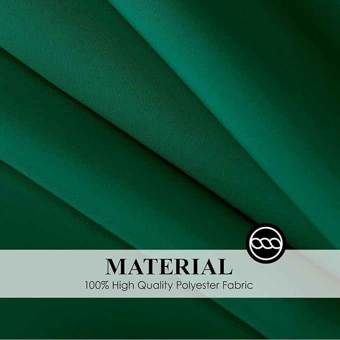 Rectangle Tablecloths 60x120 Inch 2 Pack Dark Green Tablecloth for 6ft Washable Decorative Linen Polyester Table Cloths for 8ft Dining Table Banquets Buffet Parties and Wedding