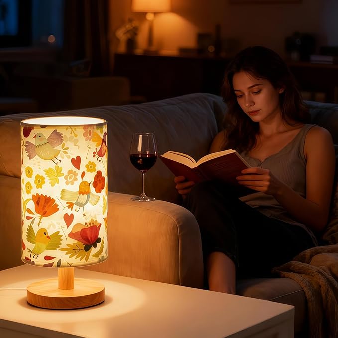 Flower Table Lamp for Girls Bedroom, Boho Pink Flowers Toddler Nursery nightlight, 3 Color Brightness, Pink Lamp, Bedtime Reading Light, Christmas Gifts for Girls