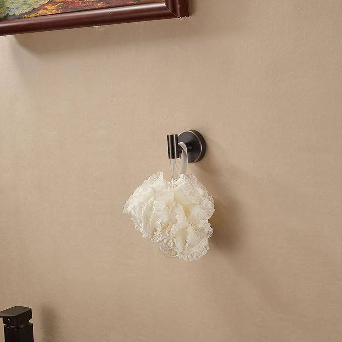 Bronze Bathroom Hardware Set, Oil Rubbed Bronze Toilet Paper Holder Towel Ring Robe Hooks Wall Mount Hand Towel Holder Bath Accessories Stainless Steel, 3 Pieces