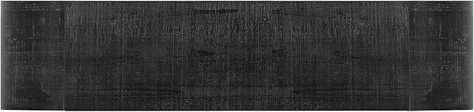 Merax Black Entryway Table Narrow, Curved Edge and Natural Texture Console Table for Living Room, Hallway and Bedroom