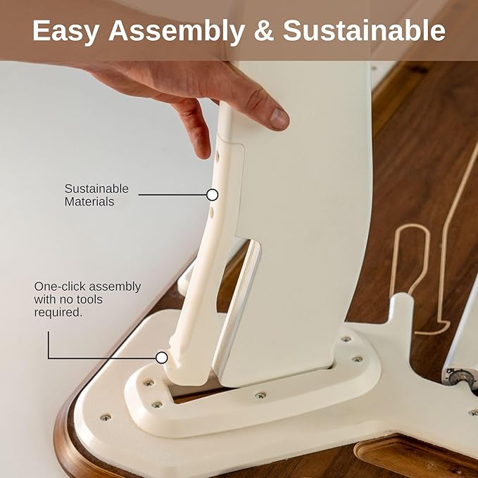 HOEK Desk Bundle, Modular Work from Home Desk with Monitor Shelf, Under Shelf, Side Hook and Wall Cleat, Compact 47.5" x 23", Durable Laminate Surface, Easy Tool-Free Assembly (Birch/Black)