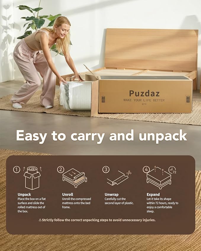 Queen Mattress 14 Inch Queen Size Mattresses - Memory Foam & Individually Pocket Coils Springs, Pressure Relief, Motion Isolation, Edge Support, CertiPUR-US Certified, Medium Firm
