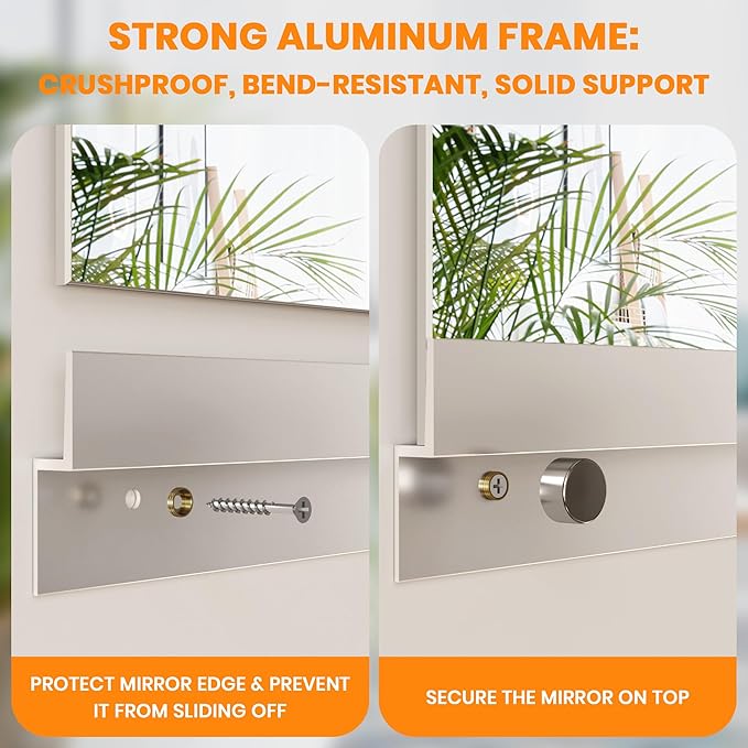 ROOMTEC Home Gym Mirror 60"x26"-2PCS Frameless Wall Mounted Fitness Mirror, Large Tempered Glass Full Length for Yoga, Dance Studio, Workout Room