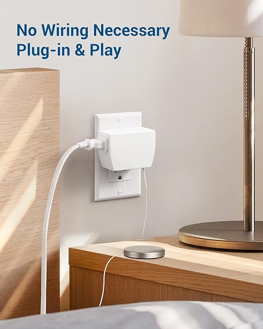 DEWENWILS Touch Dimmer Switch, Touch Pad Control with 3 Levels of Dimming, Dimmable LED/CFL Lights, and Incandescent Bulbs, Extension Cord, ETL Listed, White
