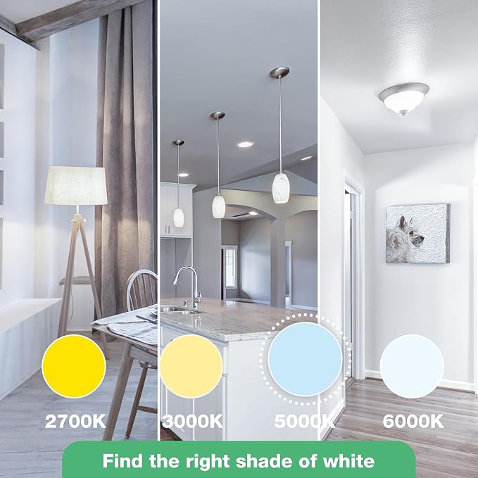 LED Light Bulbs, 100 Watt Equivalent LED Bulbs A19, 5000K Daylight, E26 Standard Base, 1500 Lumens, Non-Dimmable, 13W Bright White E26 Bulbs for Bedroom Home Office, 12 Pack