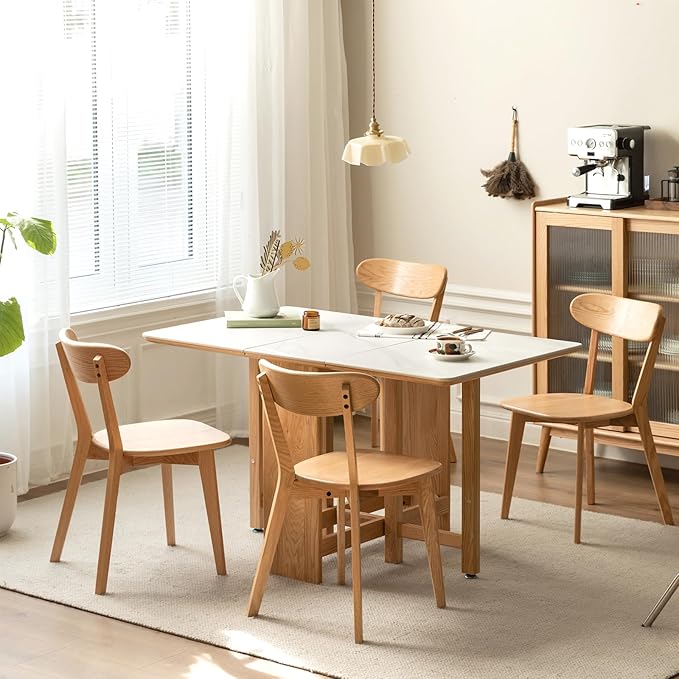 Kitchen Chairs Set of 6 - FAS-Grade North American Oak,Solid Wood Dining Chairs Suitable for Restaurants,Kitchens,Offices,Home or Commercial Use,Sturdy 400 lbs Capacity
