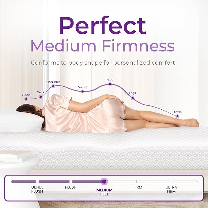 GAESTE 12 Inch Full Cooling Gel Memory Foam Mattress Medium Firm for Cool Sleep Pressure Relieving CertiPUR-US Certified Foam, Convenient Mattress in a Box Fiberglass Free (Full, 12 in)