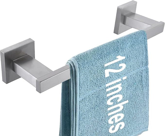LANC Hand Towel Bar for Bathroom Wall Mounted Brushed Nickel Bathroom Towel Ring 12-Inche Stainless Steel Towel Rod for Toilet Hand Towel Holder Towel Rack Towel Hanger, A9010BN-L3