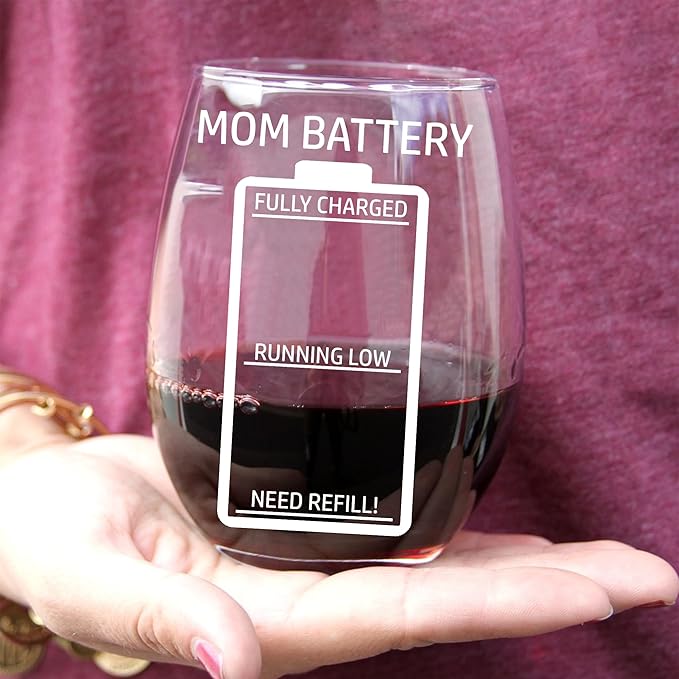 Funny Wine Glass Gift for Moms, Women - 20oz Capacity
